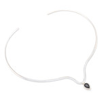 Onyx pendant necklace, 'Uptown Girl' - Handmade Onyx and Sterling Silver Pendant Necklace