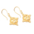 Gold-plated dangle earrings, 'Cherished Frangipani' - Gold-Plated Dangle Earrings with Floral Motif