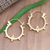 Gold-plated hoop earrings, 'Sense of Purpose' - Artisan Crafted Gold-Plated Hoop Earrings (image 2) thumbail