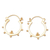 Gold-plated hoop earrings, 'Sense of Purpose' - Artisan Crafted Gold-Plated Hoop Earrings thumbail