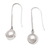 Cultured pearl dangle earrings, 'Embrace Yourself' - Cultured Mabe Pearl and Sterling Silver Dangle Earrings thumbail