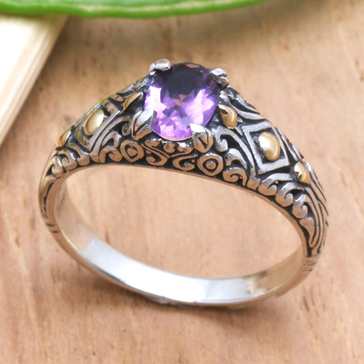 Buy Aurra Stores Amethyst Ring with 100 % original And lab certified amethyst  stone Online at Best Prices in India - JioMart.