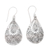 Sterling silver dangle earrings, 'Gossamer Swirl' - Hand Crafted Sterling Silver Dangle Earrings thumbail