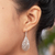Sterling silver dangle earrings, 'Gossamer Swirl' - Hand Crafted Sterling Silver Dangle Earrings