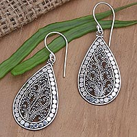 Sterling silver dangle earrings, 'Seraphim of Love'