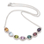 Multi-gemstone pendant necklace, 'Ice Rainbow' - Sterling Silver Birthstone Pendant Necklace thumbail