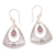 Garnet dangle earrings, 'Blessed Soul' - Balinese Garnet and Sterling Silver Dangle Earrings thumbail