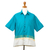 Men's embroidered cotton shirt, 'Floating Bridge' - Men's Embroidered Turquoise Cotton Shirt