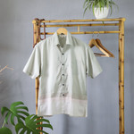 Men's embroidered cotton shirt, 'Fresh Start' - Men's Embroidered Short-Sleeve Cotton Shirt