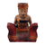 Wood statuette, 'Melodic Gangsa' - Hand-Painted Albesia Wood Statuette (image 2a) thumbail