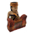 Wood statuette, 'Melodic Gangsa' - Hand-Painted Albesia Wood Statuette (image 2b) thumbail
