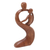 Wood statuette, 'Father's Protection' - Artisan Crafted Suar Wood Statuette (image 2c) thumbail