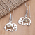 Citrine dangle earrings, 'Elephant Surprise' - Citrine Dangle Earrings with Elephant Motif (image 2) thumbail