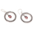 Garnet dangle earrings, 'Around the Sun' - Handmade Garnet and Sterling Silver Dangle Earrings (image 2b) thumbail