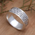 Men's sterling silver band ring, 'Celtic Knot' - Men's Handmade Sterling Silver Band Ring (image 2b) thumbail
