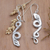 Sterling silver dangle earrings, 'Boa's Breakfast' - Sterling Silver Dangle Earrings with Snake Motif (image 2) thumbail
