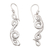 Sterling silver dangle earrings, 'Boa's Breakfast' - Sterling Silver Dangle Earrings with Snake Motif thumbail
