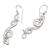Sterling silver dangle earrings, 'Boa's Breakfast' - Sterling Silver Dangle Earrings with Snake Motif (image 2b) thumbail