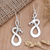 Sterling silver dangle earrings, 'Fortune Hunter' - Sterling Silver Dangle Earrings with Dragon Motif (image 2) thumbail