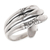Men's sterling silver cocktail ring, 'Three Branches' - Men's Sterling Silver Balinese Cocktail Ring (image 2b) thumbail