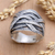 Sterling silver cocktail ring, 'Twist Ending' - Handcrafted Sterling Silver Cocktail Ring from Bali (image 2) thumbail