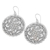 Sterling silver dangle earrings, 'Mandala's Fire' - Sterling Silver Dangle Earrings with Mandala Motif (image 2a) thumbail