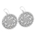 Sterling silver dangle earrings, 'Mandala's Fire' - Sterling Silver Dangle Earrings with Mandala Motif (image 2b) thumbail