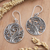 Sterling silver dangle earrings, 'Patra Swirl' - Handmade Balinese Sterling Silver Dangle Earrings