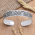 Manschettenarmband aus Sterlingsilber - Handgefertigtes Manschettenarmband aus Sterlingsilber