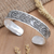 Manschettenarmband aus Sterlingsilber - Handgefertigtes Manschettenarmband aus Sterlingsilber