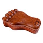 Decorative wood puzzle box, 'Traces of You' - Hand Carved Suar Wood Puzzle Box