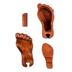 Decorative wood puzzle box, 'Traces of You' - Hand Carved Suar Wood Puzzle Box