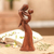Wood statuette, 'Mother's True Love' - Mother and Child Suar Wood Statuette (image 2) thumbail