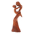 Wood statuette, 'Mother's True Love' - Mother and Child Suar Wood Statuette thumbail
