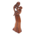 Wood statuette, 'Mother's True Love' - Mother and Child Suar Wood Statuette