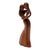 Wood statuette, 'Touch My Heart' - Romantic Suar Wood Sculpture from Bali