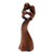Wood statuette, 'Touch My Heart' - Romantic Suar Wood Sculpture from Bali (image 2c) thumbail