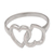 Sterling silver cocktail ring, 'Love Begets Love' - Sterling Silver Cocktail Ring with Heart Motif
