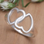 Sterling silver cocktail ring, 'Love Begets Love' - Sterling Silver Cocktail Ring with Heart Motif