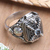 Blue topaz locket ring, 'Temple Memory' - Blue Topaz and Sterling Silver Locket Ring (image 2c) thumbail