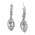 Blue topaz dangle earrings, 'Naked Eye in Blue' - Blue Topaz and Sterling Silver Dangle Earrings from Bali