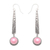 Cultured pearl dangle earrings, 'Like a Melody in Pink' - Pink Mabe Pearl and Sterling Silver Dangle Earrings (image 2a) thumbail