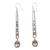 Prasiolite dangle earrings, 'Calm Ocean' - Hand Made Prasiolite and Sterling Silver Dangle Earrings