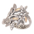 Gold-accented cocktail ring, 'Tropical Winter' - Gold-Accented Cocktail Ring with Leaf Motif