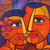 'Dayu and Made' - Romantic Acrylic Painting on Canvas (image 2b) thumbail