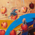 'Dancing Between Apples' - Ölgemälde auf Leinwand mit Fruchtmotiv
