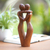 Wood statuette, 'Magic Moment' - Hand Made Suar Wood Statuette from Bali (image 2) thumbail