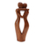 Wood statuette, 'Magic Moment' - Hand Made Suar Wood Statuette from Bali thumbail