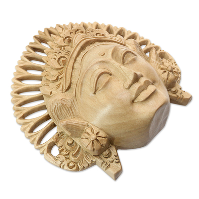 Máscaras de madera, (par) - Máscaras de danza balinesa de madera de cocodrilo (par)