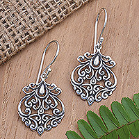 Sterling silver dangle earrings, 'The Leaf Life' - Polished Classic Vine-Themed Sterling Silver Dangle Earrings